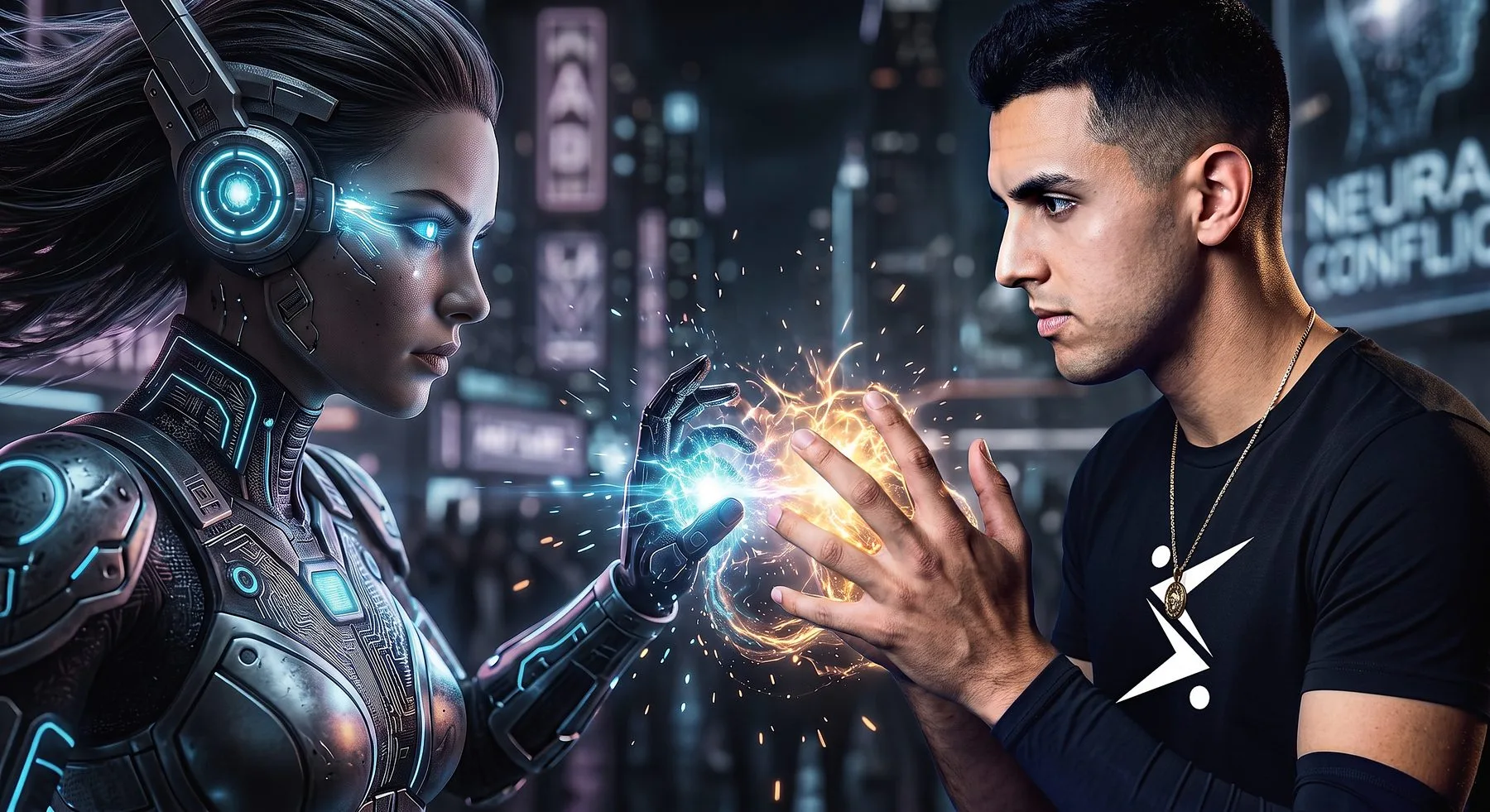 Human builder facing an AI agent, the two sides of the economy